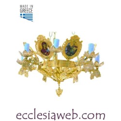 ORTHODOX CHANDELIER IN GOLD COLOR BRASS - 9 LIGHTS