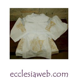 BLOUSE IN TERITAL COTTON EMBROIDERY IN GOLD YARN