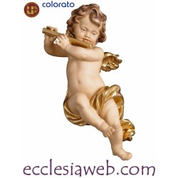 ANGEL WITH FLUTE - WOODEN STATUE
