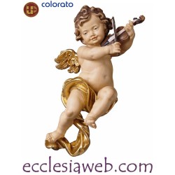 ANGEL WITH VIOLIN - WOODEN STATUE