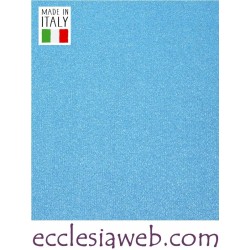 SILVER AND BLUE PAPAL FABRIC