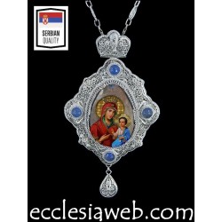 ORTHODOX ENGOLPION IN SILVER AND STONES