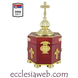 ORTHODOX RELIC IN WOOD AND BRASS