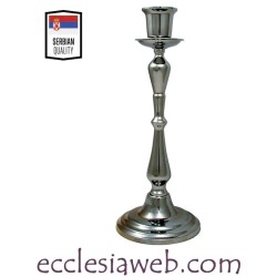SILVER METAL ORTHODOX CANDLE HOLDER