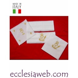 SERVICE PUT WITH EMBROIDERY GLASS AND OSTIA