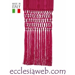 ECCLESIASTICAL BAND IN PURE TIDAL SILK COMPLETE WITH FRINGES 85-95 - S